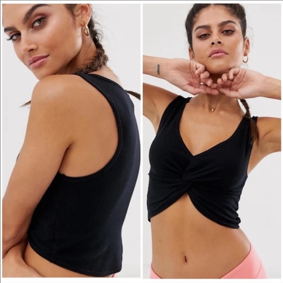 NWT Free People Movement Twist Front Cropped Top - Picture 2 of 3